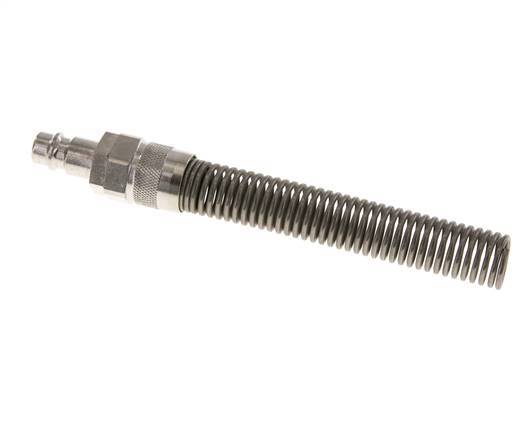 Vernikkeld Messing DN 7.2 (Euro) Luchtkoppeling Insteeknippel 9x12 mm Push-On Buigbescherming