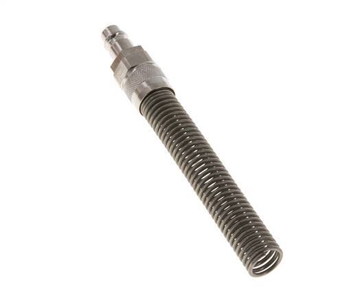 Vernikkeld Messing DN 7.2 (Euro) Luchtkoppeling Insteeknippel 9x12 mm Push-On Buigbescherming