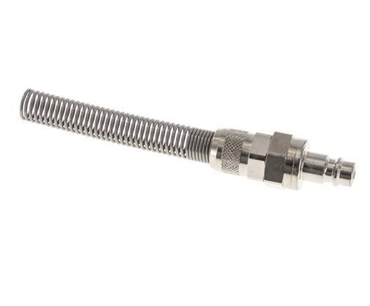 Vernikkeld Messing DN 7.2 (Euro) Luchtkoppeling Insteeknippel 8x10 mm Push-On Buigbescherming Double Shut-Off