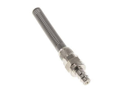 Vernikkeld Messing DN 7.2 (Euro) Luchtkoppeling Insteeknippel 8x10 mm Push-On Buigbescherming Double Shut-Off