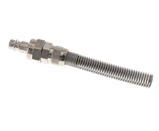 Vernikkeld Messing DN 7.2 (Euro) Luchtkoppeling Insteeknippel 8x10 mm Push-On Buigbescherming Double Shut-Off