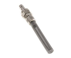 Vernikkeld Messing DN 7.2 (Euro) Luchtkoppeling Insteeknippel 8x10 mm Push-On Buigbescherming Double Shut-Off