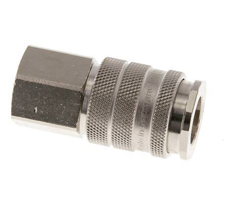 Nickel-plated Brass DN 10 Air Coupling Socket G 1/4 inch Female