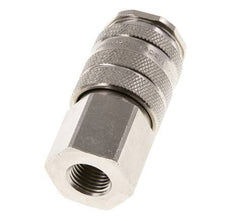 Nickel-plated Brass DN 10 Air Coupling Socket G 1/4 inch Female Double Shut-Off