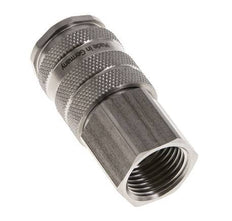 RVS DN 10 Luchtkoppeling Snelkoppeling G 1/2 inch Binnendraad Double Shut-Off
