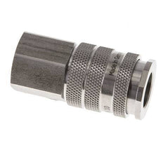 RVS DN 10 Luchtkoppeling Snelkoppeling G 1/2 inch Binnendraad Double Shut-Off