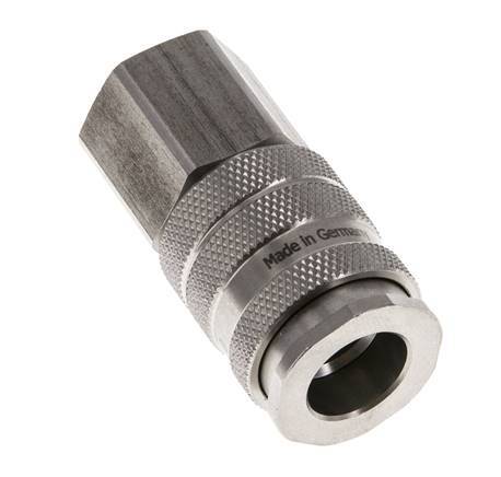 RVS DN 10 Luchtkoppeling Snelkoppeling G 1/2 inch Binnendraad Double Shut-Off