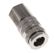 RVS DN 10 Luchtkoppeling Snelkoppeling G 1/2 inch Binnendraad Double Shut-Off