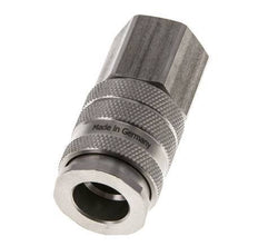 RVS DN 10 Luchtkoppeling Snelkoppeling G 1/2 inch Binnendraad Double Shut-Off