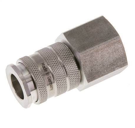 RVS DN 10 Luchtkoppeling Snelkoppeling G 3/4 inch Binnendraad Double Shut-Off