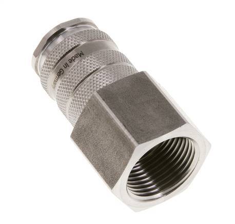 RVS DN 10 Luchtkoppeling Snelkoppeling G 3/4 inch Binnendraad Double Shut-Off
