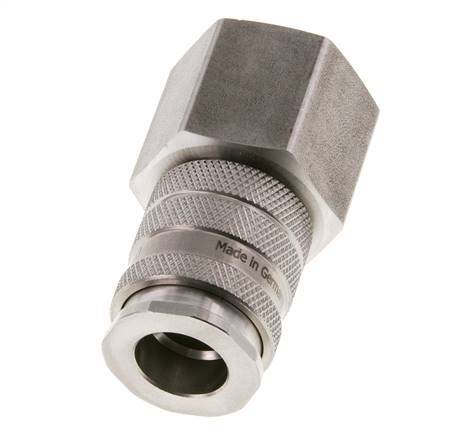 RVS DN 10 Luchtkoppeling Snelkoppeling G 3/4 inch Binnendraad Double Shut-Off