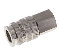 Stainless steel DN 10 Air Coupling Socket G 3/8 inch Female Double Shut-Off