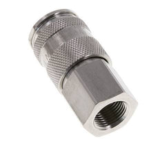RVS 316L DN 10 Luchtkoppeling Snelkoppeling G 3/8 inch Binnendraad Double Shut-Off