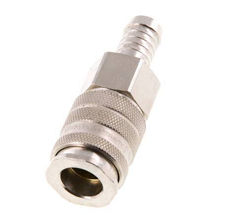 Nickel-plated Brass DN 10 Air Coupling Socket 13 mm Hose Pillar