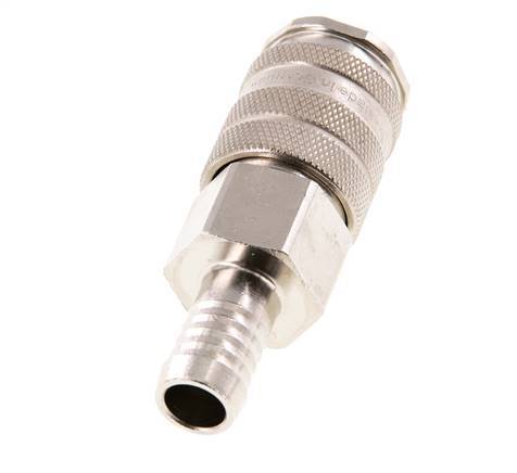 Nickel-plated Brass DN 10 Air Coupling Socket 13 mm Hose Pillar