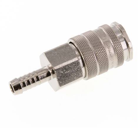 Nickel-plated Brass DN 10 Air Coupling Socket 9 mm Hose Pillar