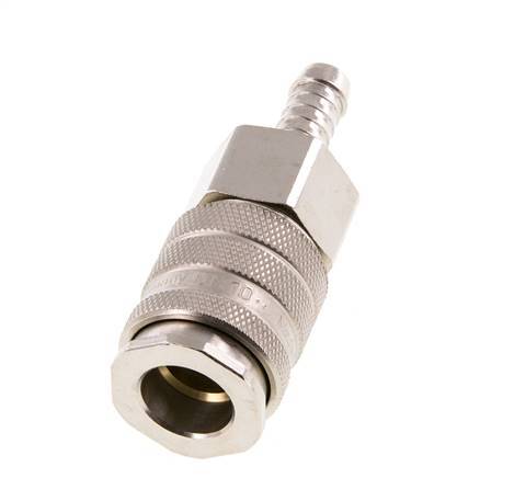 Nickel-plated Brass DN 10 Air Coupling Socket 9 mm Hose Pillar