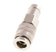 Nickel-plated Brass DN 10 Air Coupling Socket 19 mm Hose Pillar Double Shut-Off
