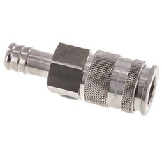 RVS DN 10 Luchtkoppeling Snelkoppeling 13 mm Slangpilaar Double Shut-Off