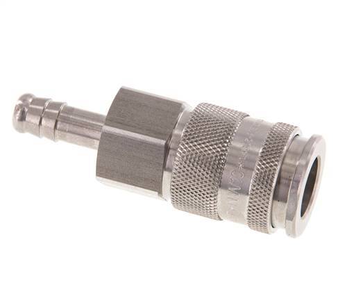 RVS DN 10 Luchtkoppeling Snelkoppeling 9 mm Slangpilaar Double Shut-Off