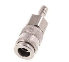 RVS DN 10 Luchtkoppeling Snelkoppeling 9 mm Slangpilaar Double Shut-Off