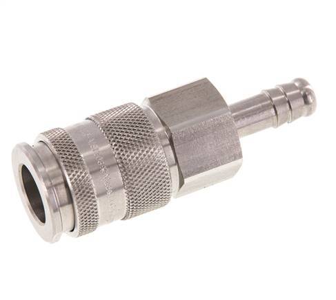 Stainless steel DN 10 Air Coupling Socket 9 mm Hose Pillar