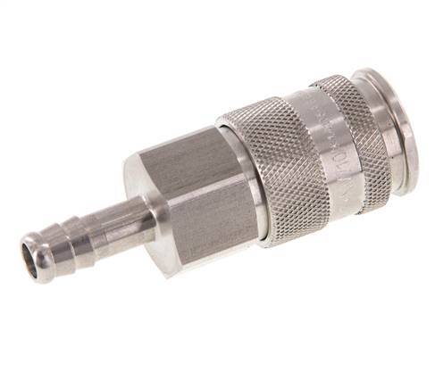 Stainless steel DN 10 Air Coupling Socket 9 mm Hose Pillar