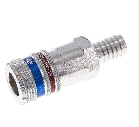Staal/Messing DN 10.4 Safety Luchtkoppeling Snelkoppeling 13 mm Slangpilaar