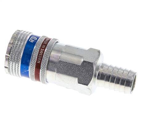 Staal/Messing DN 10.4 Safety Luchtkoppeling Snelkoppeling 13 mm Slangpilaar
