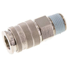 Nickel-plated Brass DN 10 Air Coupling Socket R 1/2 inch Male Double Shut-Off