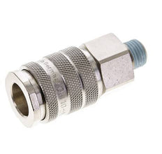 Nickel-plated Brass DN 10 Air Coupling Socket R 1/4 inch Male Double Shut-Off