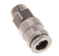 RVS DN 10 Luchtkoppeling Snelkoppeling G 1/2 inch Buitendraad Double Shut-Off