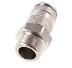 RVS DN 10 Luchtkoppeling Snelkoppeling G 3/4 inch Buitendraad Double Shut-Off