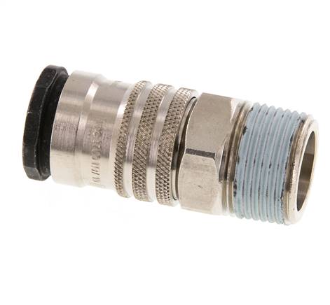 Staal/Messing DN 10 Luchtkoppeling Snelkoppeling R 1/2 inch Buitendraad