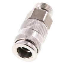 RVS 316L DN 10 Luchtkoppeling Snelkoppeling G 1/2 inch Buitendraad Double Shut-Off