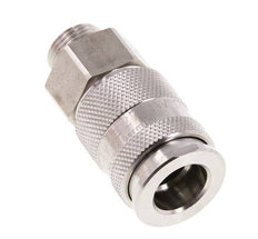 RVS 316L DN 10 Luchtkoppeling Snelkoppeling G 3/8 inch Buitendraad Double Shut-Off