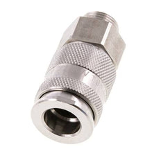 RVS 316L DN 10 Luchtkoppeling Snelkoppeling G 3/8 inch Buitendraad Double Shut-Off