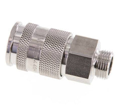 RVS 316L DN 10 Luchtkoppeling Snelkoppeling G 3/8 inch Buitendraad Double Shut-Off