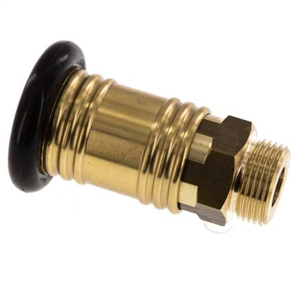 Messing DN 12 Luchtkoppeling Snelkoppeling G 3/4 inch Buitendraad