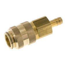 Brass DN 15 Air Coupling Socket 13 mm Hose Pillar Double Shut-Off