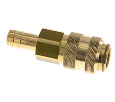 Brass DN 15 Air Coupling Socket 19 mm Hose Pillar Double Shut-Off