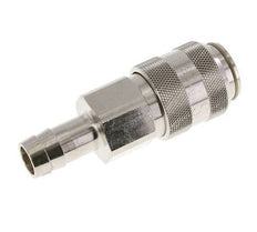 Nickel-plated Brass DN 15 Air Coupling Socket 19 mm Hose Pillar Double Shut-Off