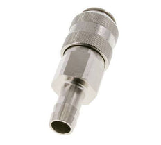 Nickel-plated Brass DN 15 Air Coupling Socket 19 mm Hose Pillar Double Shut-Off