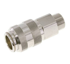 Nickel-plated Brass DN 15 Air Coupling Socket G 3/4 inch Male Double Shut-Off