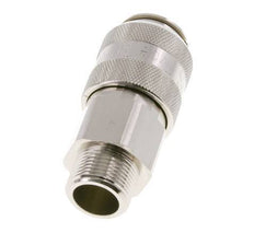 Nickel-plated Brass DN 15 Air Coupling Socket G 3/4 inch Male Double Shut-Off