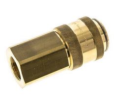 Brass DN 19 Air Coupling Socket G 3/4 inch Female Double Shut-Off