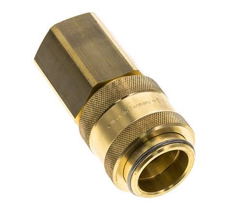 Brass DN 19 Air Coupling Socket G 3/4 inch Female Double Shut-Off