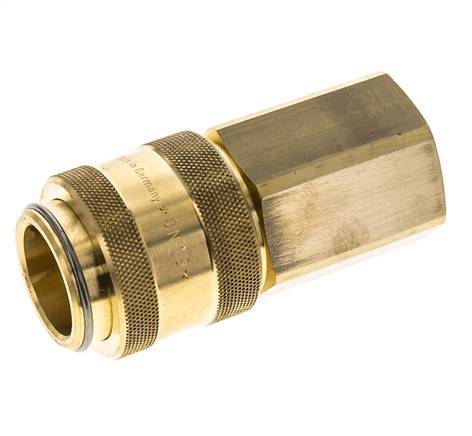 Brass DN 19 Air Coupling Socket G 3/4 inch Female Double Shut-Off