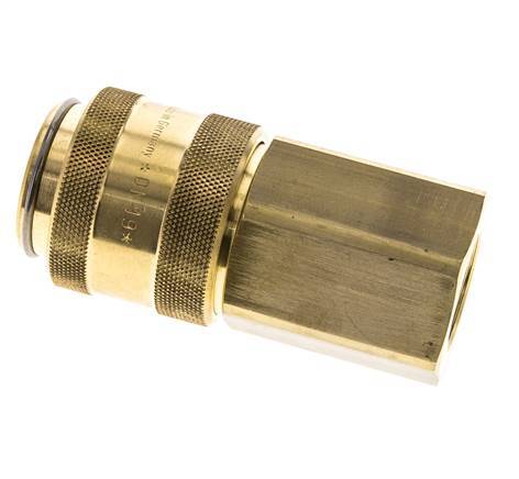 Brass DN 19 Air Coupling Socket G 3/4 inch Female Double Shut-Off